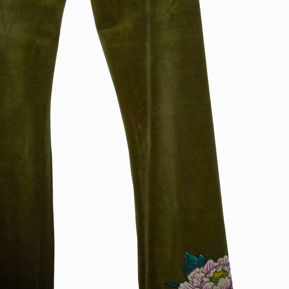 SOLD - Vintage Early 2000s Ed Hardy Green Velour Geisha Tracksuit - Size XS - Picture 16 of 16